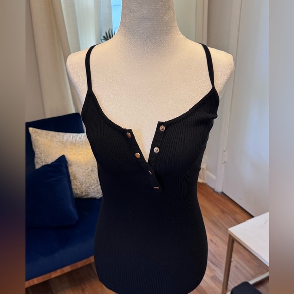 LOVE TREE Black Ribbed Bodycon Midi Dress - Picture 6 of 8